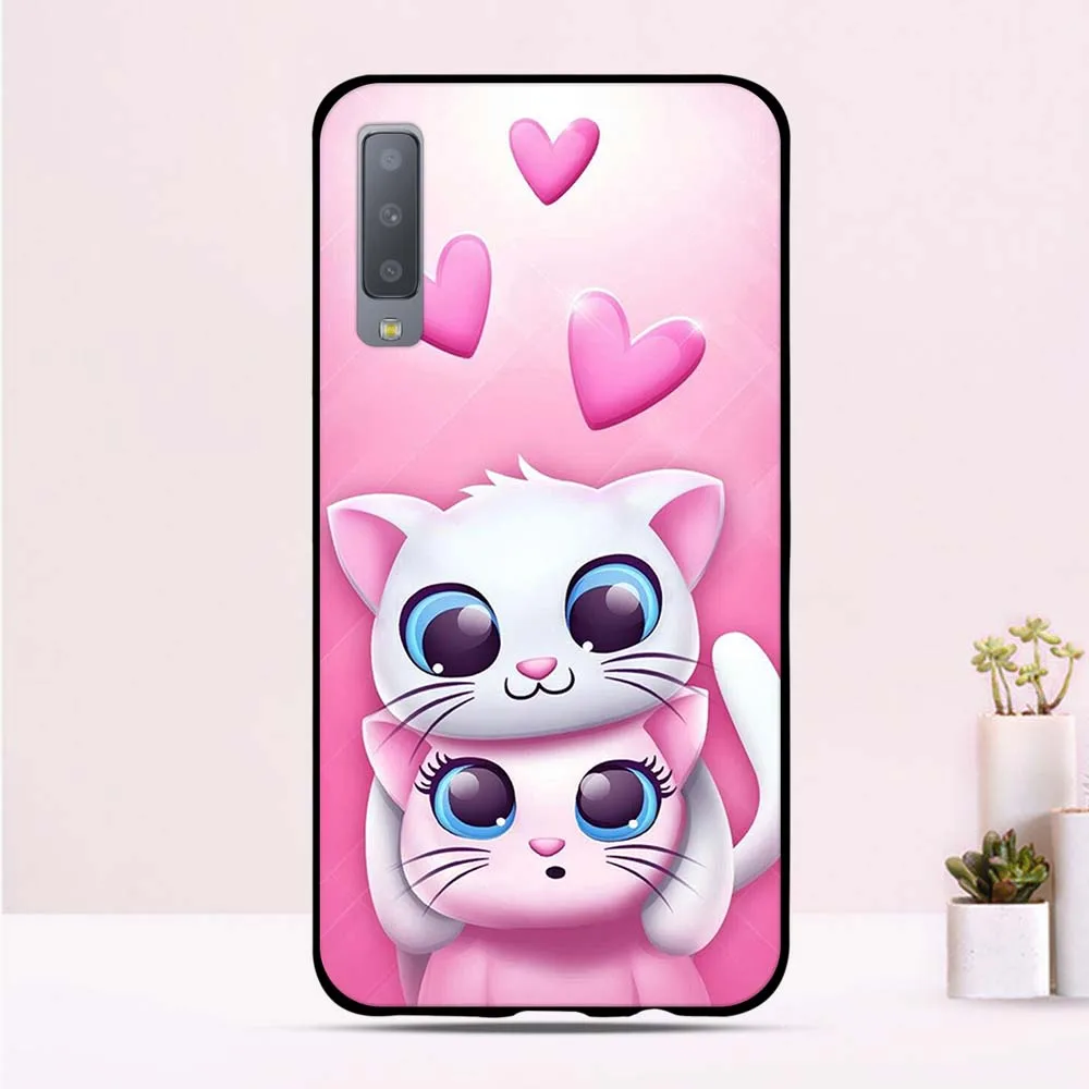 ТПУ чехол для Samsung A7 2018 силиконовый с принтом Galaxy A 7 A750 SM A750F/DS телефона