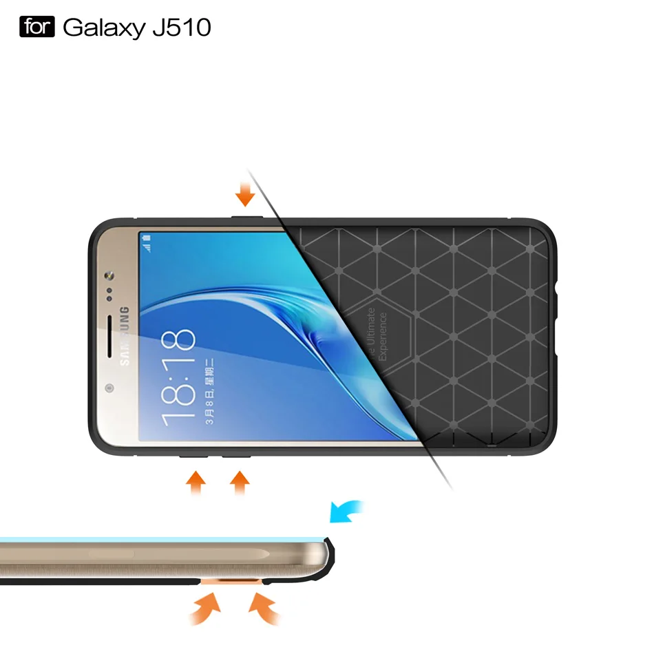 Мягкий чехол для Samsung Galaxy J5 2016 J510 Силиконовый противоударный телефона|Бамперы| |