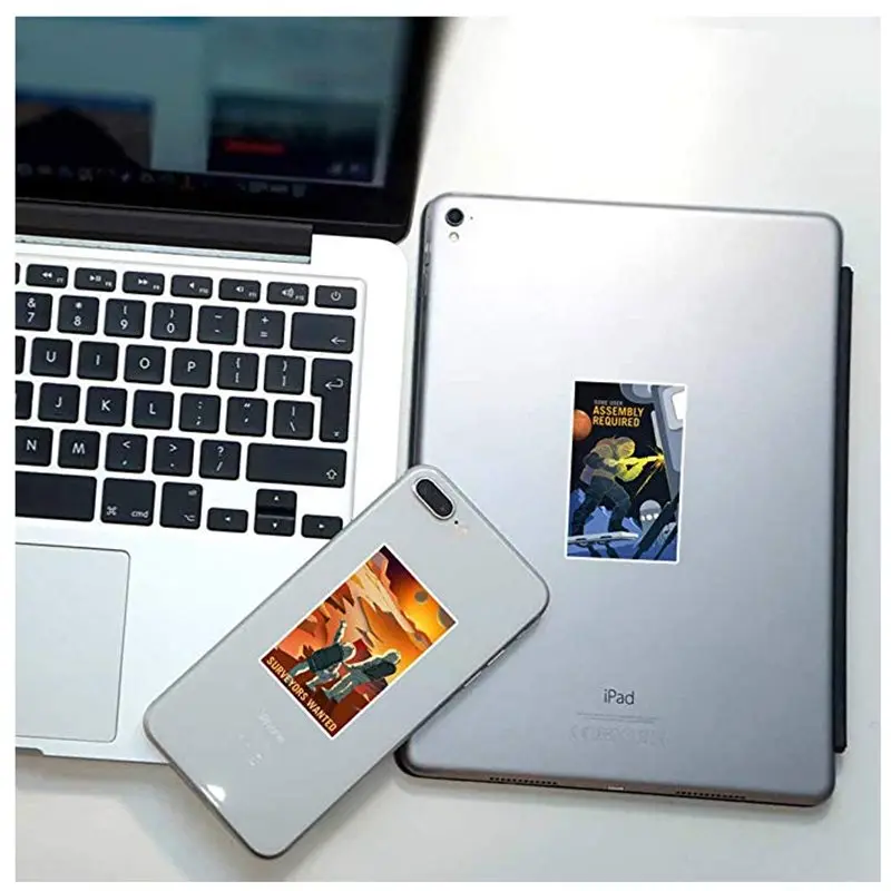100 шт космические наклейки Explorer виниловые наклейки для ноутбука Macbook трекпады клавиатуры водонепроницаемые виниловые наклейки s граффити наклейки
