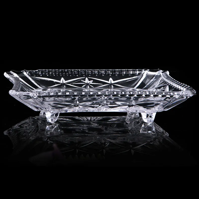 1 шт. тарелка для фруктов без свинца сухофруктов стеклянная закусок домашняя