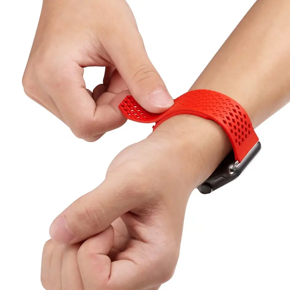 Ремешок силиконовый для Apple Watch band 5/4 40 мм 44 Series 3/2/1 38/42 без пряжки|Ремешки часов| |