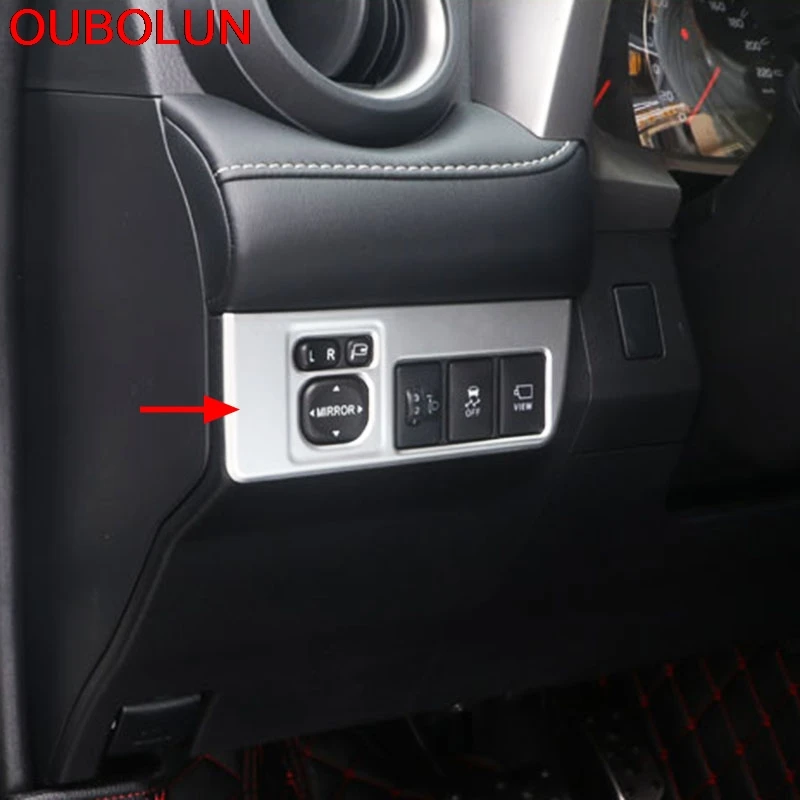 OUBOLUN для Toyota RAV4 2016 ABS хромированный головной выключатель управления накладка на