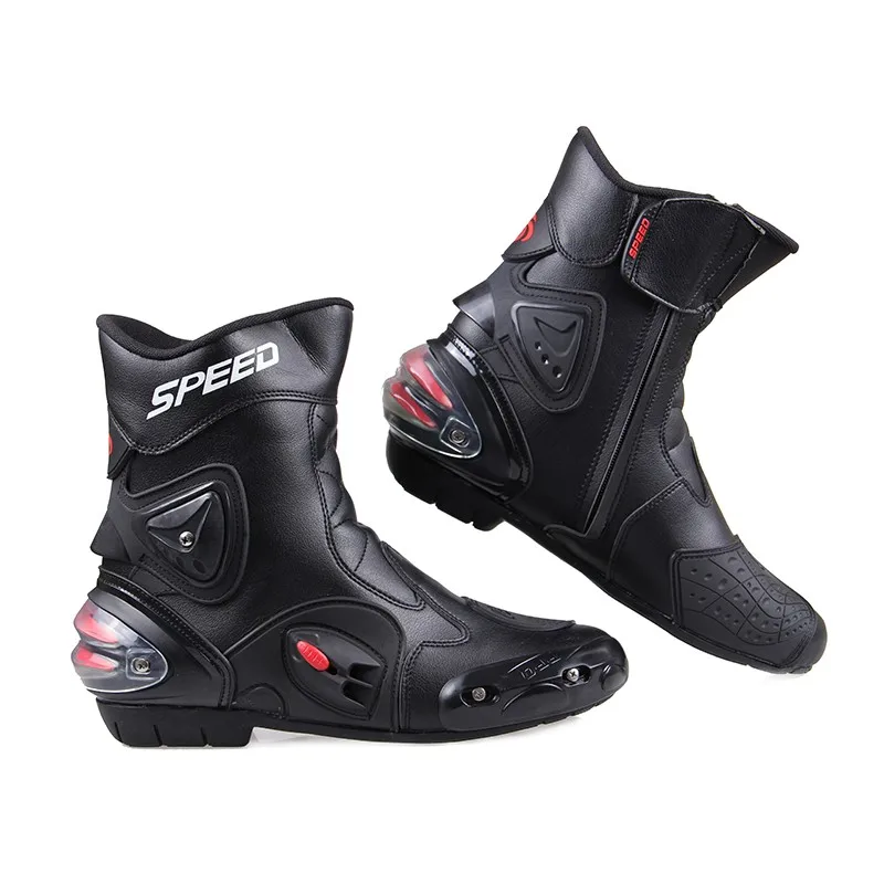 motorcycle boots SPEED BIKERS Racing Motocross Motorbike Cycling off road BLACK RED WHITE SIZE 40/41/42/43/44/45 | Автомобили и
