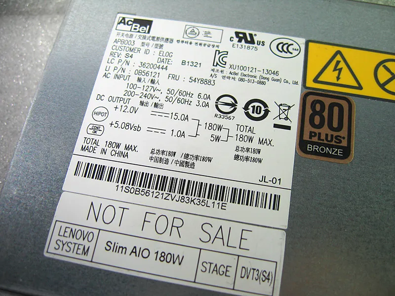LITE ON PS 2181 08 APB033 сервера Питание 180W блок питания S740 S780 S800 S850|Блоки для компьютеров| |