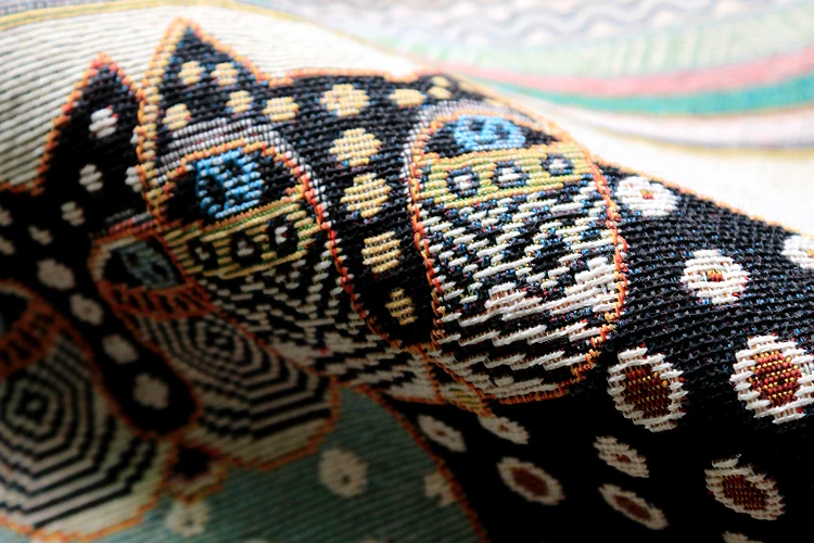 Подушка этническая ткань льняная хлопковая африканская для пэчворка тканые