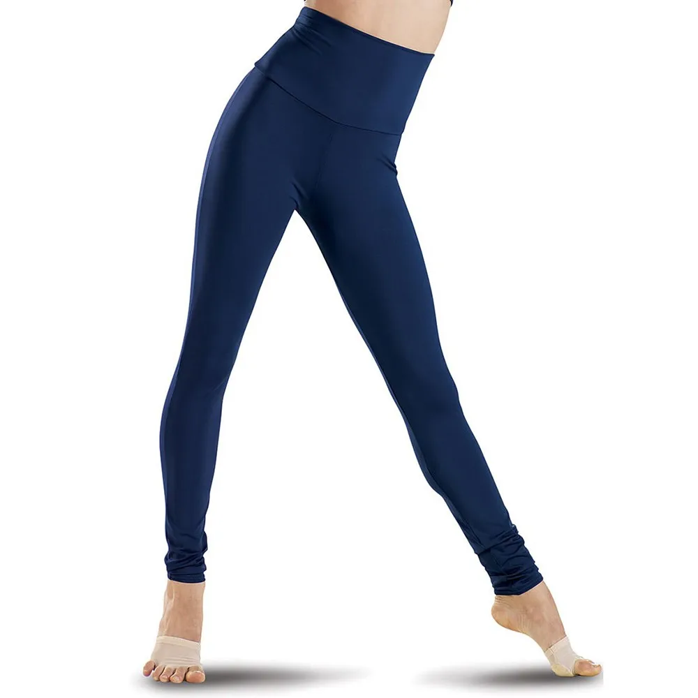 ICOSTUMES Womens  High Waisted Leggings Full Length Dance Pants Plus Size Lycra Spandex Waistband Elastic Waist Leggings