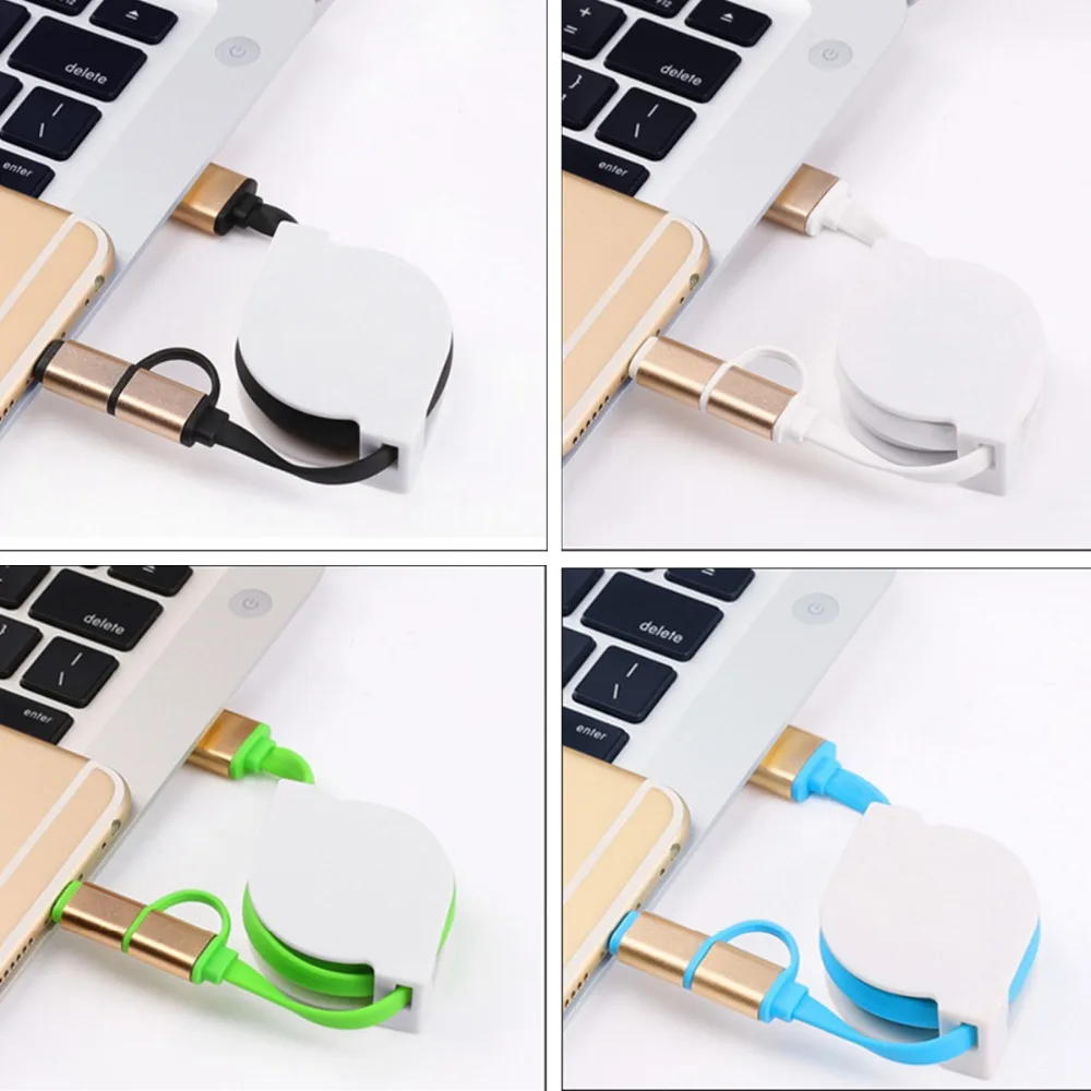 Дело hotgo 2 в 1 USB кабель для молнии IPhone X 8 7 SE Micro Android Зарядное устройство данных