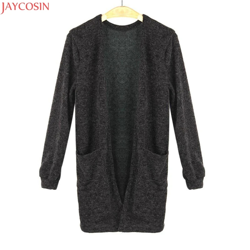 Women Sweater Long Cardigan 2019 Fashion Autumn Winter Style Sleeve Loose Thick Knitted female Sweaters Coat |