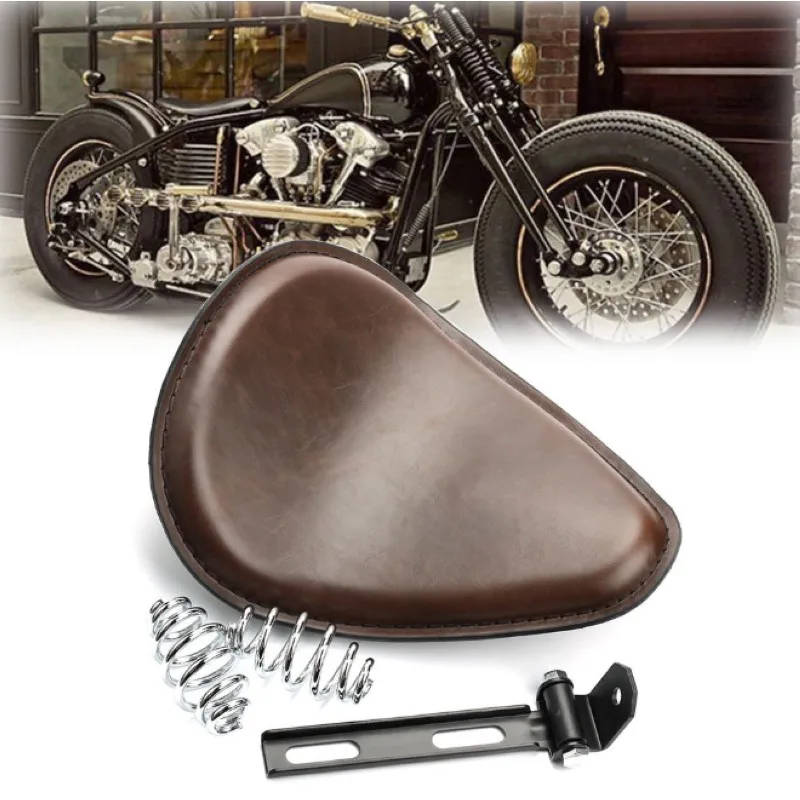 Мотоцикл коричневый 3 &quotВесна SOLO поддержка сиденья для Harley Chopper поплавок на заказ