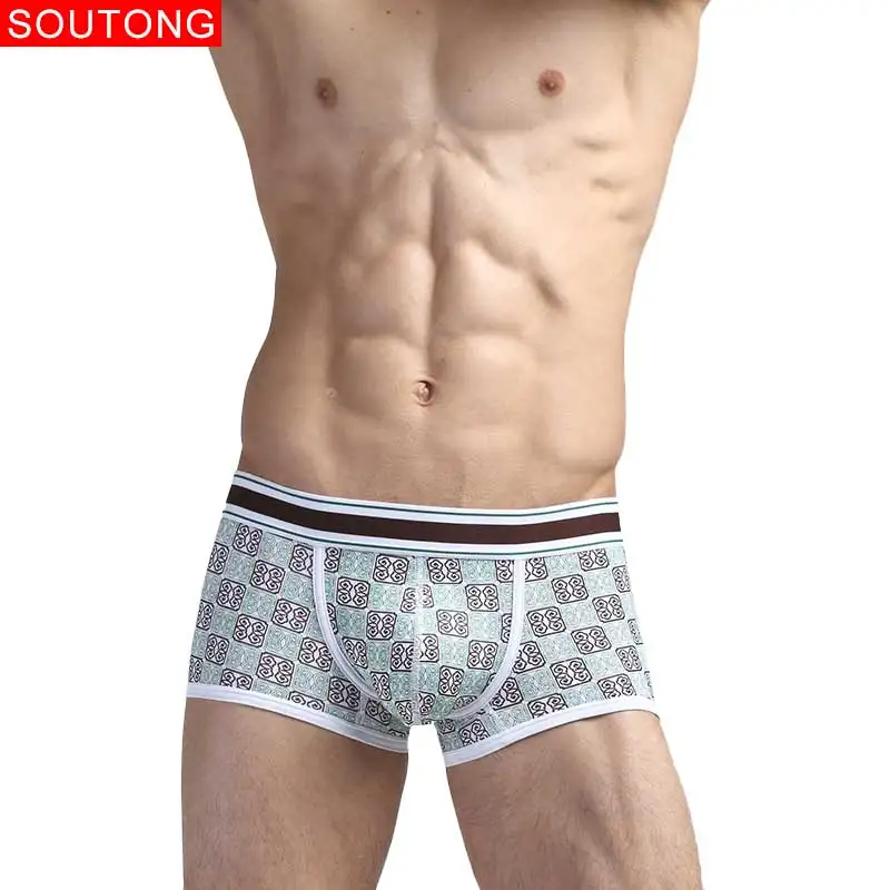 Soutong, мужское нижнее белье, хлопок, мужские шорты-боксеры, трусы, stpj07