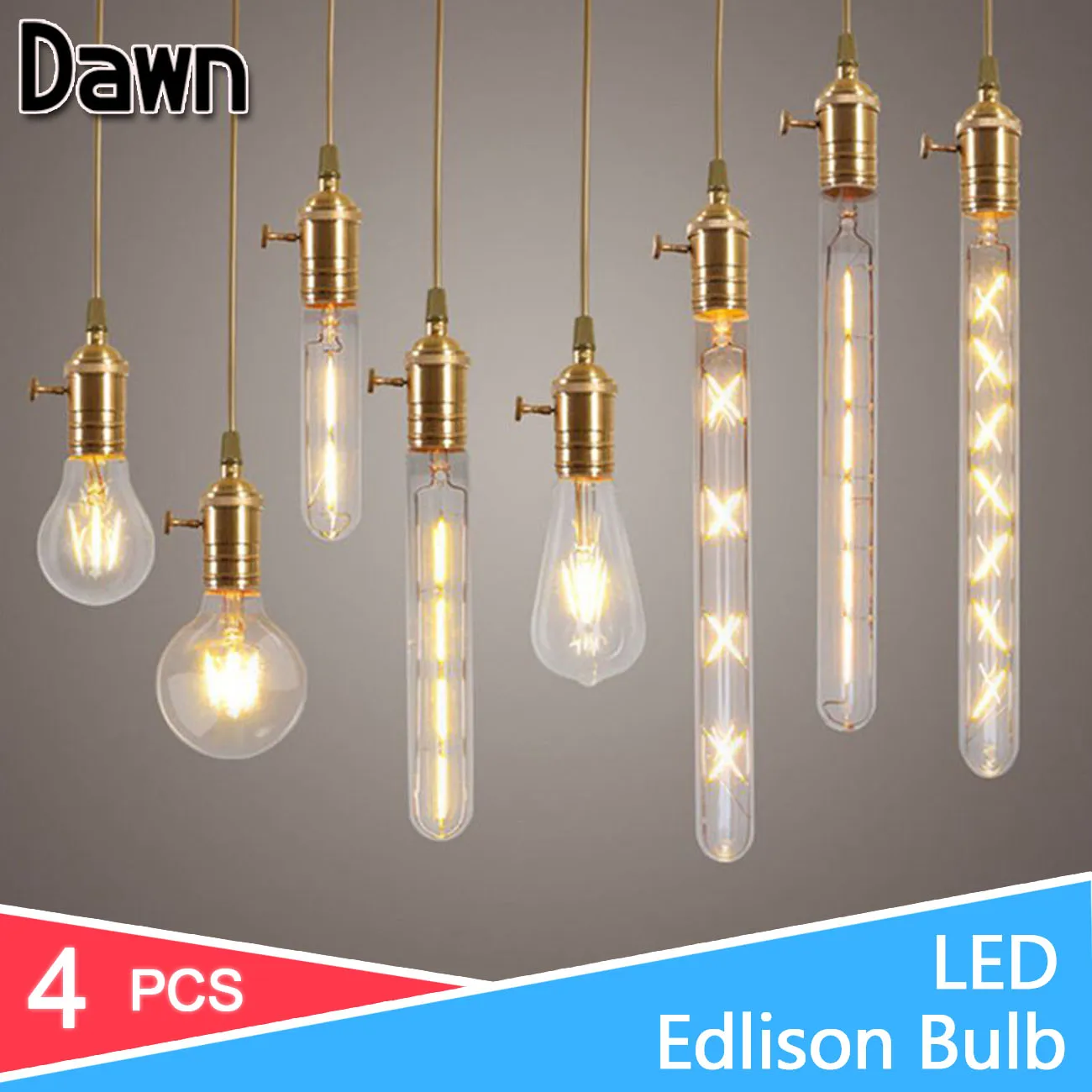 Светодиодный светильник E27/E14 4 шт. 220 В светодиодный накаливания 2 Вт 6 8 Вт|led filament