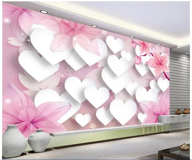 Настенные 3d обои на заказ нетканое романтическое фото с мотивом любви Настенная