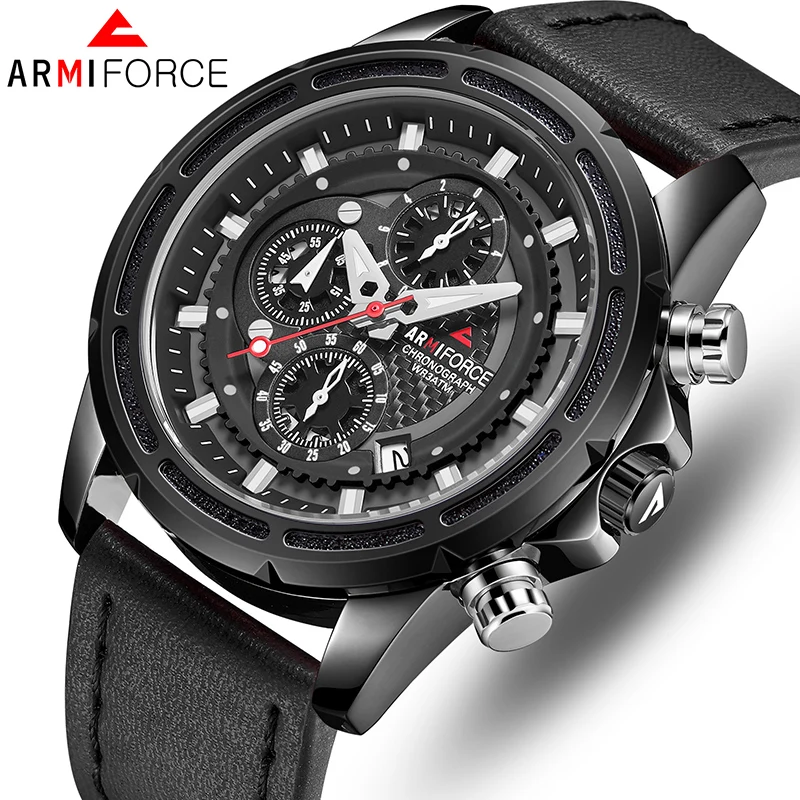 ARMIFORCE Роскошные Брендовые мужские часы кварцевые модные наручные в стиле