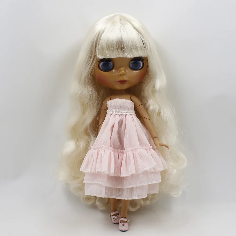 Ледяной DBS Blyth 1/6 bjd из черной кожи милые молодежные короткие кудрявые волосы
