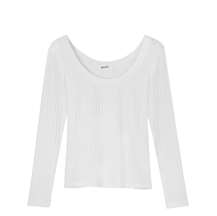 С длинным рукавом футболка Женские топы из 2017 хлопка белая женская пикантная