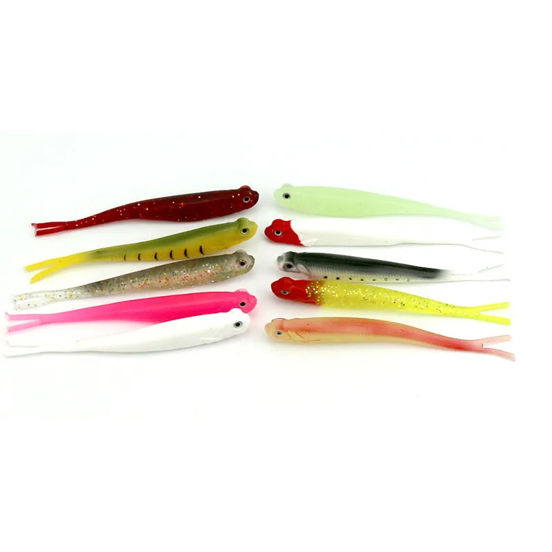 C3 Рыбалка Крючки приманки 10 шт. мягкой червь море tack воблер Джиги силикон Мягкие