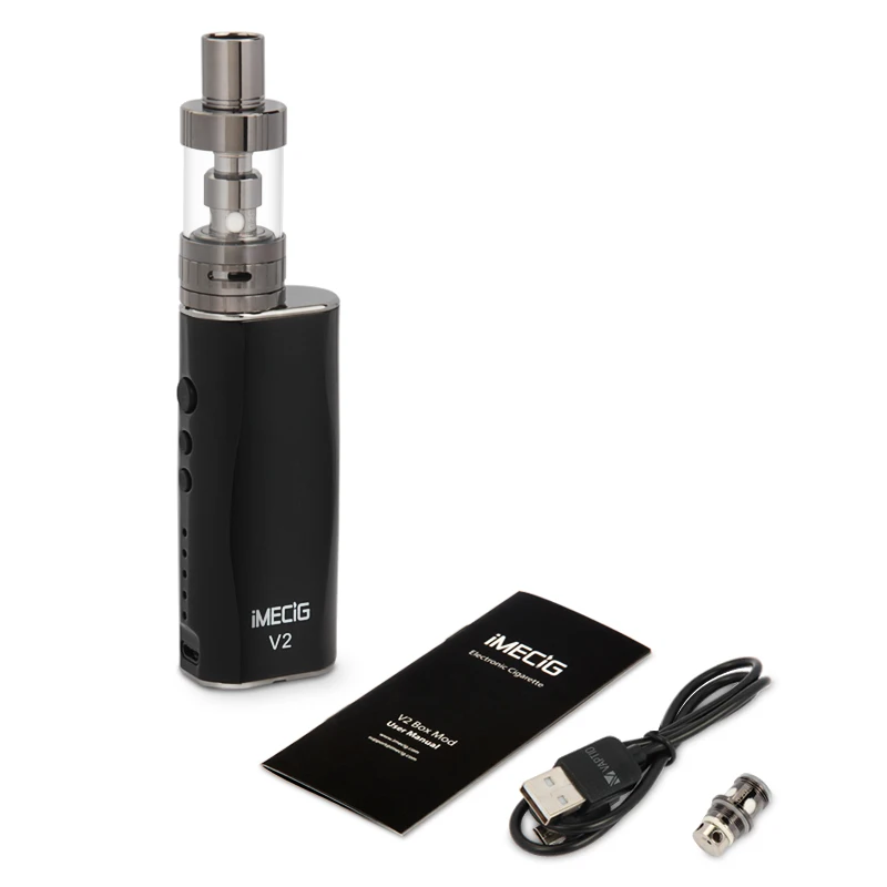 Imecig V2 черный электронная сигарета комплект 50 Вт коробка VAPE mod ручки вапоризатора 2