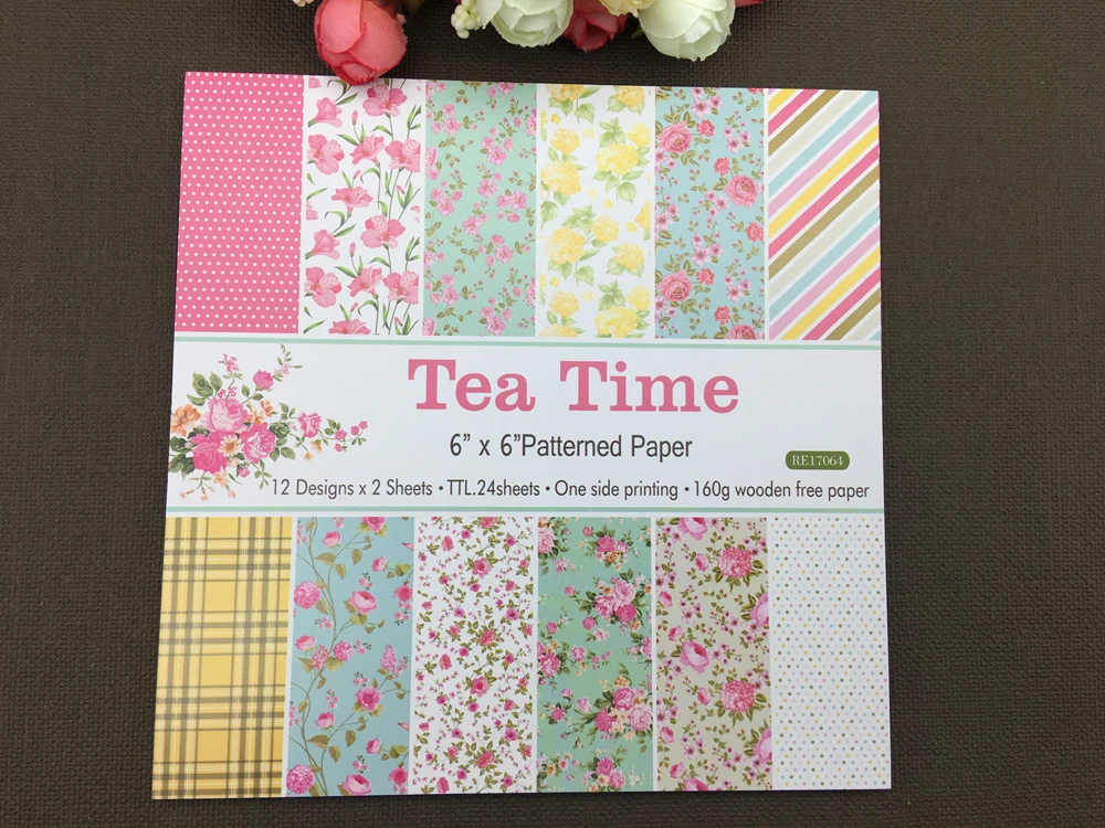 AlinaCraft 24 sheet 6&quotX6&quotlove of the flower Scrapbooking patterned paper pack handmade craft Background pad | Дом и сад