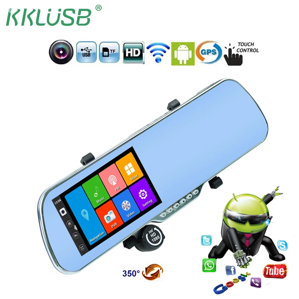 5 &quotAndriod Автомобильная камера Dvr gps навигация + g сенсор Wifi Dash Cam видеорегистратор