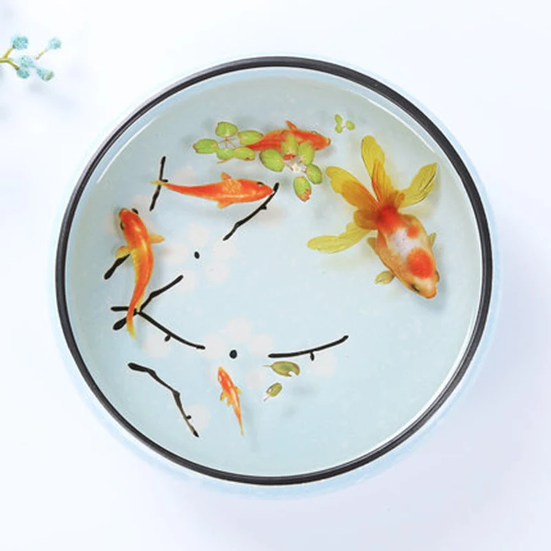 5 шт. 3D имитация рыбы лотоса утка УФ смолы декоративная наклейка подходят формы