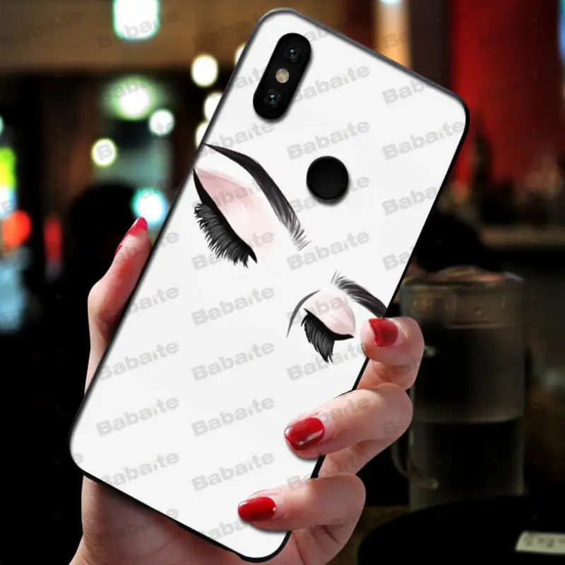 Babaite ресницы для макияжа губ DIY Окрашенные аксессуары телефона чехол xiaomi mi 8se 6 mi8lite