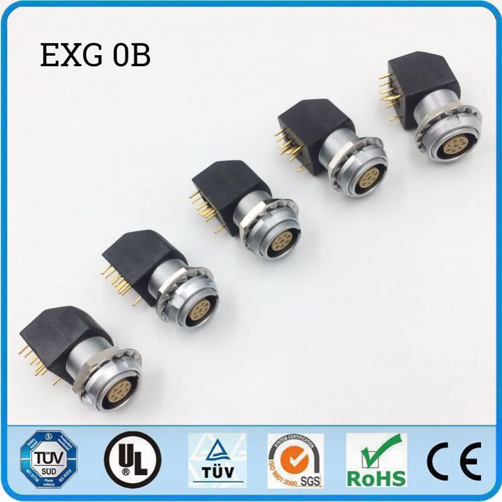EXG 0B 2 3 4 5 6 7 9 Pin два гайки гнездо для печатной платы|Соединители| |
