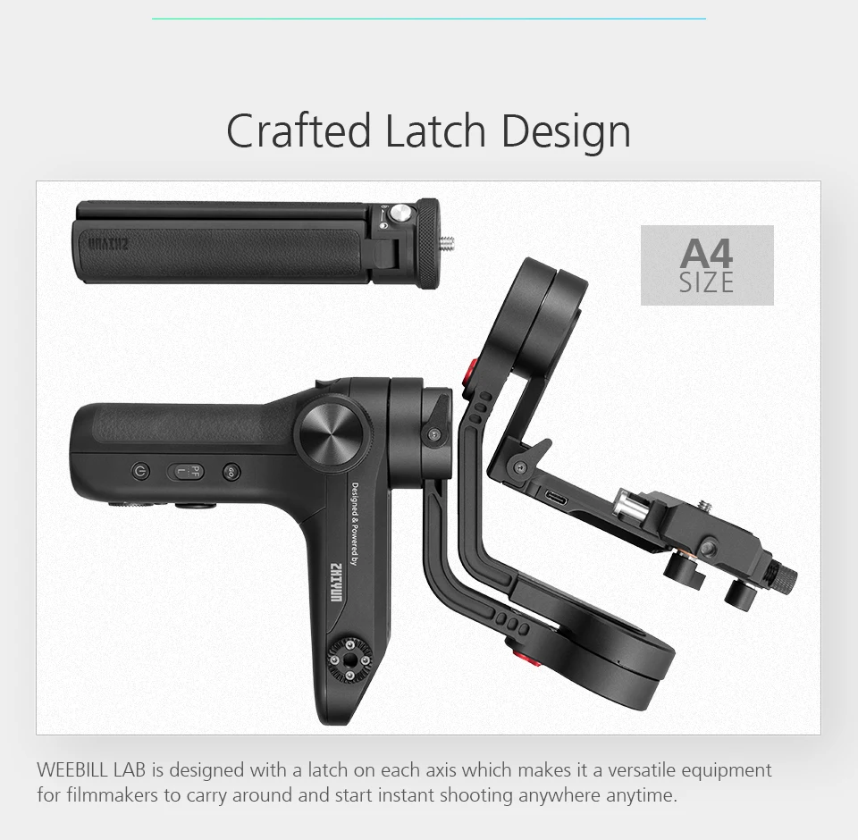 ZHIYUN официальный Weebill LAB 3-осевой ручной карданный oled-экран универсальная структура стабилизатора для беззеркальной камеры VS Crane 3
