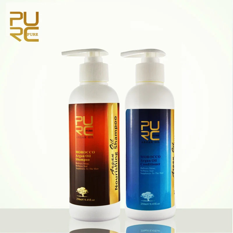 

PURC Morocco Argan Oil Hair Shampoo and Conditioner Set Smoothing Nourishing Shine Repair Frizz Dry Hair Care Products 500ml