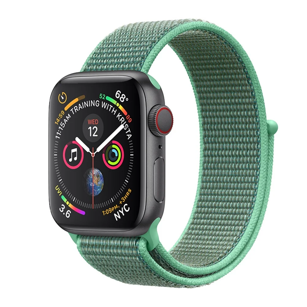 Ремешок для Apple watch band 42 мм 38 iWatch 4 44 40 Спортивная петля ремешок часов нейлоновый