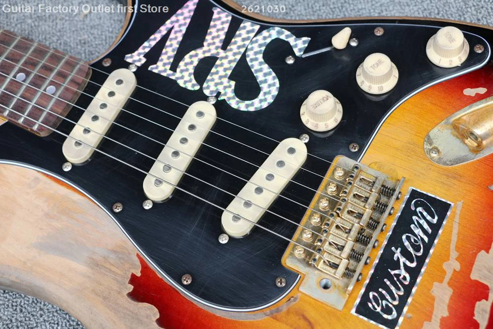 Custom shop Ограниченная серия Masterbuilt srv stevie ray vaughan электрическая гитара с мягкой