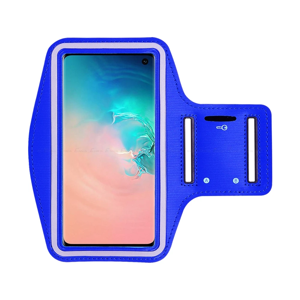 Темно-синий Водонепроницаемый спорт, бег, тренажерный зал повязку для samsung Galaxy Note 10 9 8 5 S10e S10 S9 S8 S7 S6 Edge Plus 5G телефонный держатель Чехол Крышка - Цвет: Темно-синий