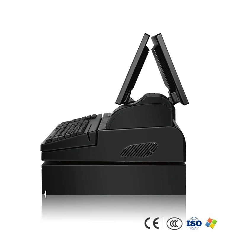Meetsun MS 910D 3 POS Windows все в одном 12 ''двойной Экран ПК Системы установить кассовый