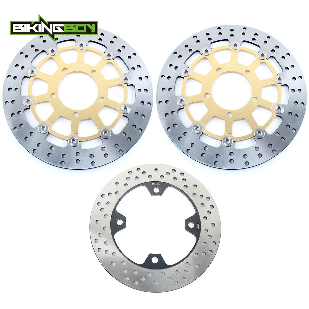 

BIKINGBOY Front Rear Brake Discs Rotors Disks ER-6F Ninja 650R ER-6N 06-16 KLE 650 Versys / ABS 07-14 ZX6R 07-21 ZX10R 04-07