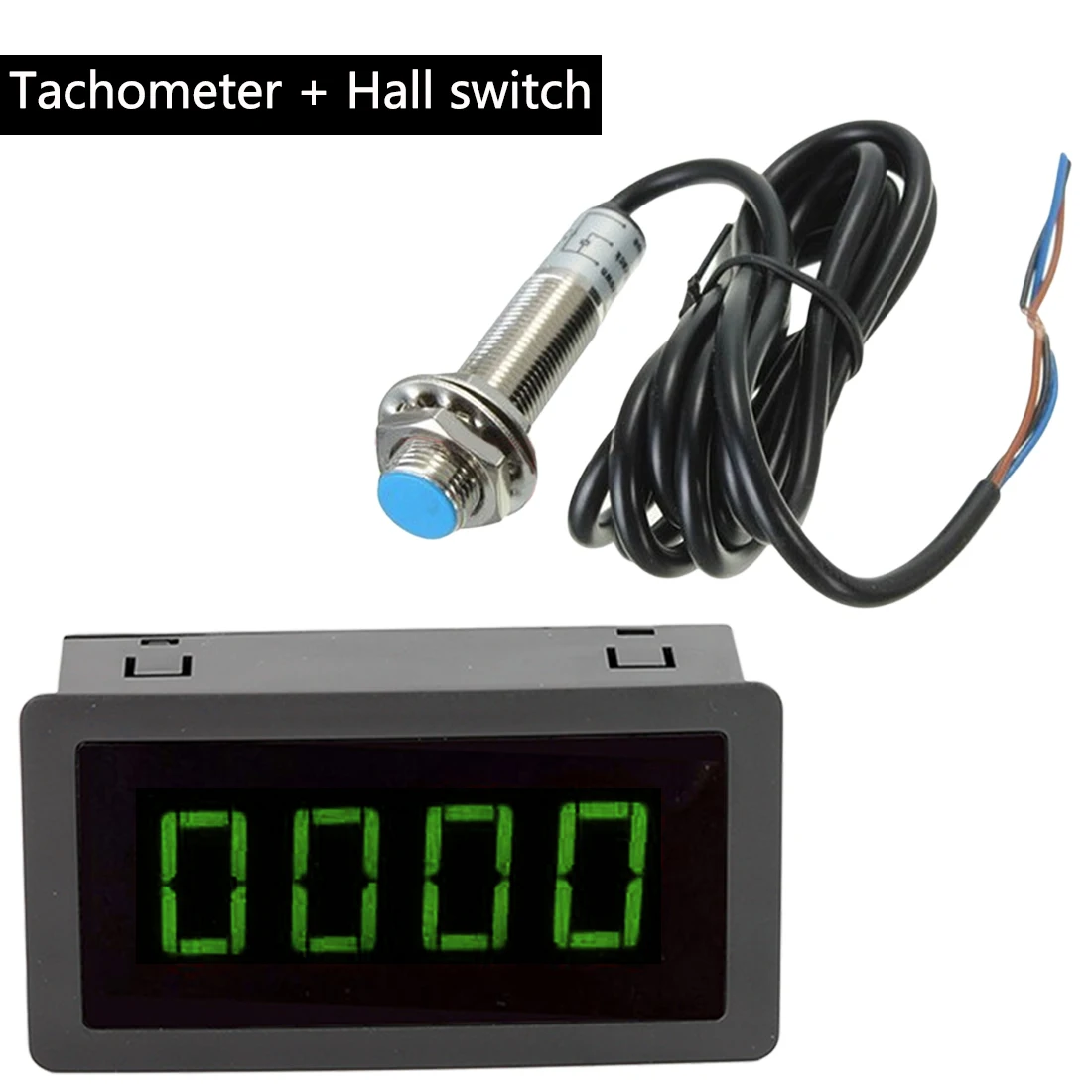 Тахометр NPN DC 8 15 в цифровой со светодиодсветодиодный подсветкой и 4