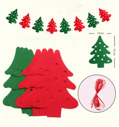 ZY DIY 5 Designs Merry Christmas Flag Tree Deer Boot Felt handmade Nonwoven Fabric Home Decoration sewing fabric Store | Дом и сад