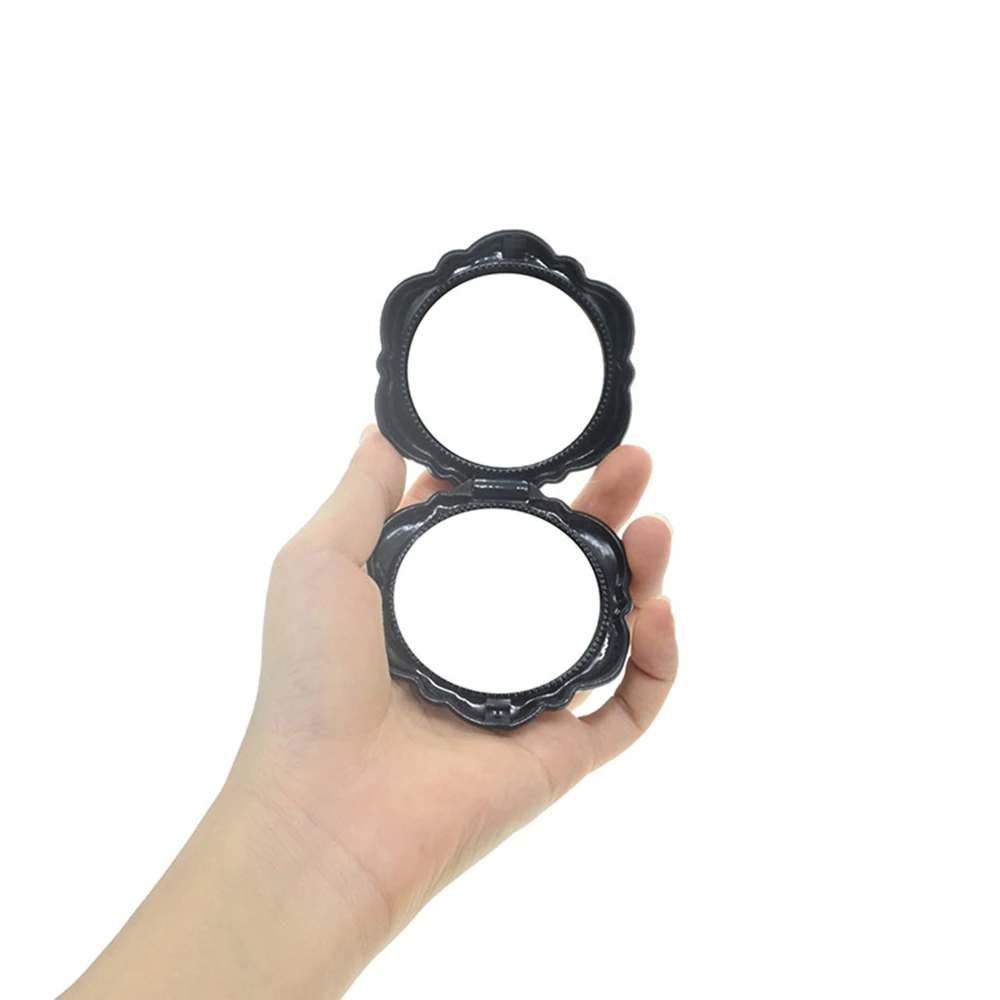 Dolovemk Mini Round Rose Mirror Folding Portable Pocket Double Side Cosmetic |