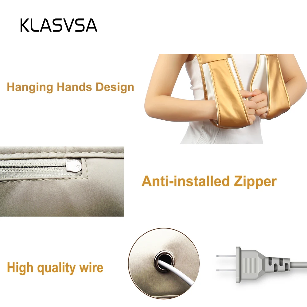 KLASVSA массажер для спины с подогревом инфракрасная терапия шейный отдел плечо