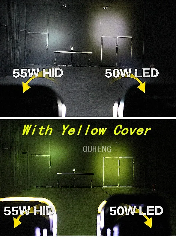 Новый 7-дюймовый 60 Вт Светодиодный прожектор для морских охотничьих кемпинга и 35