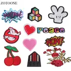 ZOTOONE Сердце цветок нашивки буквы наклейки Diy железа на одежду теплопередачи аппликация вышитые аппликации накладки ткань G