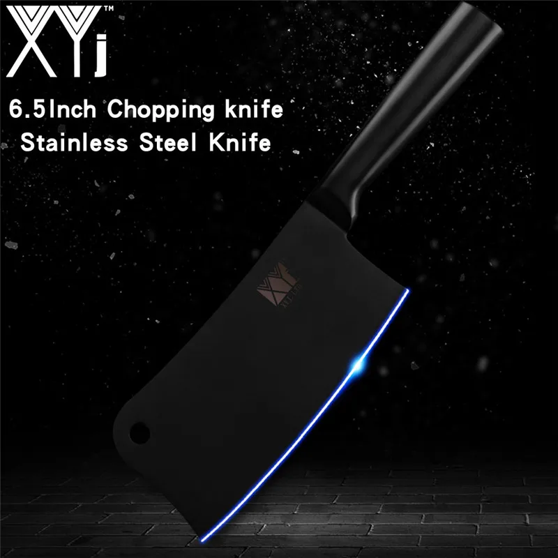 6.5 inch chopping XYj разделочный партнер кухонный нож из нержавеющей стали ультра острое лезвие нож 3Cr13 высокая твердость Мясник Nakiri Santoku Cleave - Цвет: 6.5 inch chopping