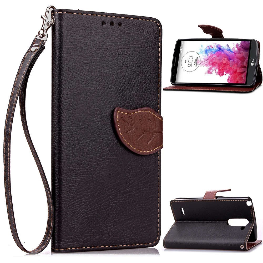 Лист Застежка Кошелек Case для LG G3 stylus D690 Роскошный PU Кожи Folio Stand с Карт памяти Stylus