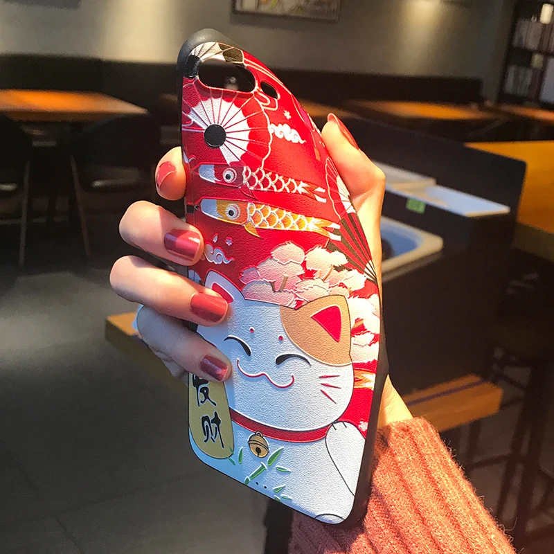KaiNuEn luxury 3d cat tpu phone back etui coque cover case for iphone 8 plus 8plus silicone silicon cases For Apple iphone8plus |
