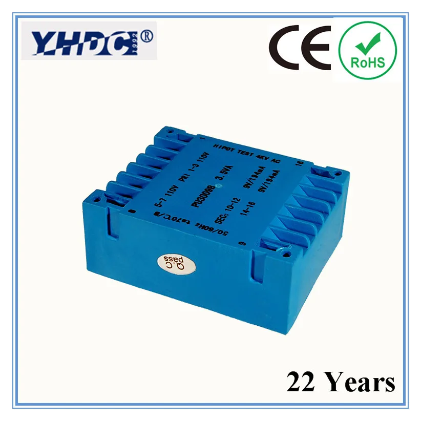 PU3009B UI30 SERIES 3.5VA 2*110V 2*9V PCB Инкапсулированный трансформатор|encapsulated transformer|transformer