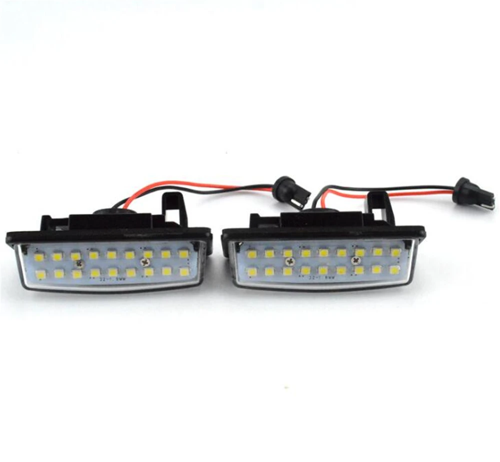 2 шт. Автомобильные светодиодные лампы 18 3528 SMD для номерного знака Nissan TEANA J31 J32 Maxima