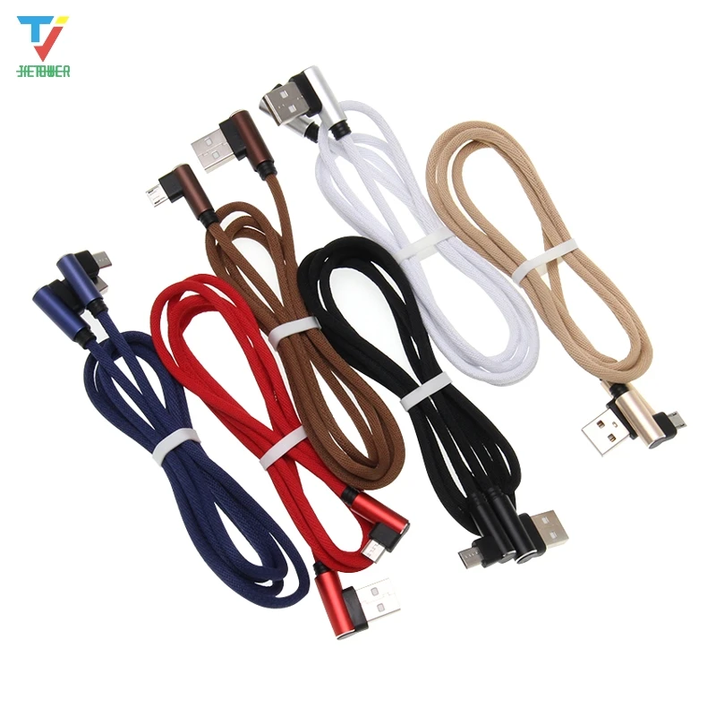 100 шт./лот 2 стороны 90 градусов l-образный тканевый Плетеный тканевый usb-кабель для передачи данных type-c Micro USB 5pin 8pin кабель для Iphone Xiaomi