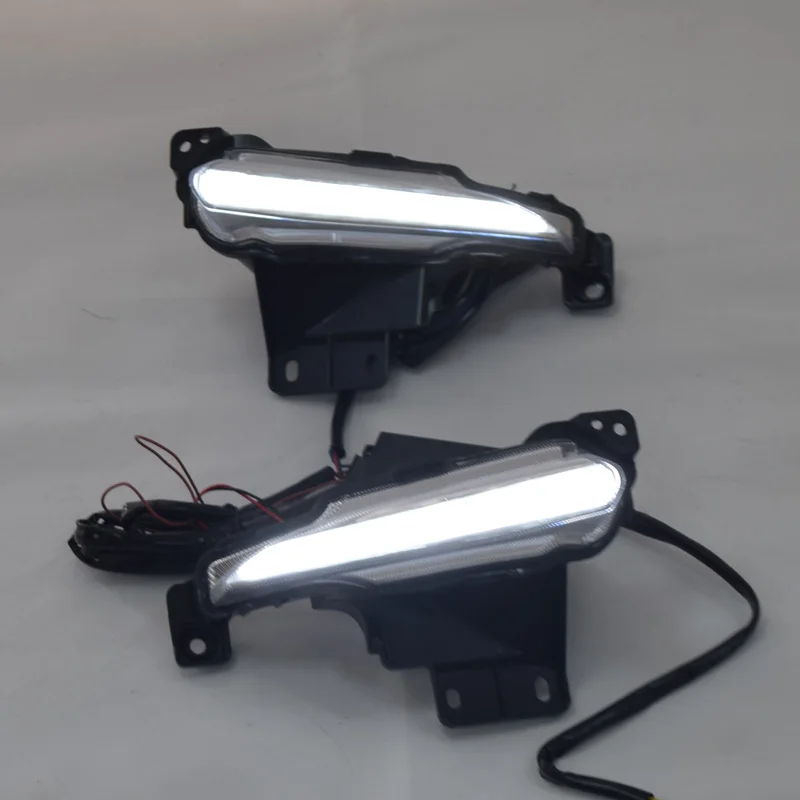 

QINYI LED Daytime running lights for Mazda 3 2017 2018 mazda3 DRL with 12V relay yellow turning signal lamp