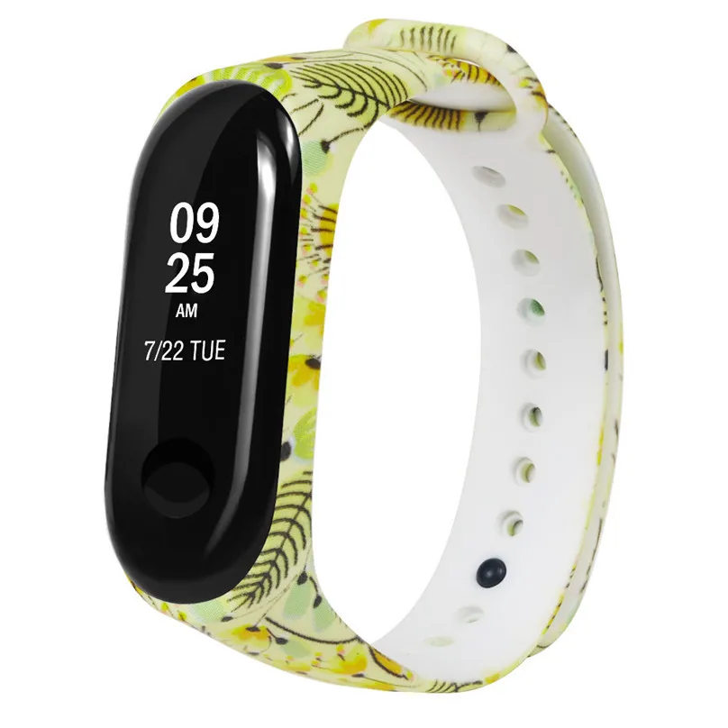Силиконовый ремешок для браслета Xiaomi Mi Band 3 цветной Сменные аксессуары