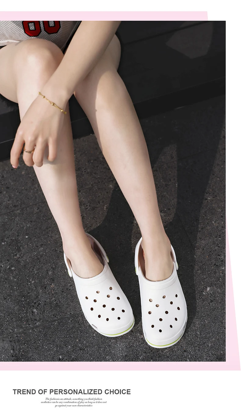 Crocse Crocks/мужские сандалии для бассейна; летняя Уличная обувь для пляжа; мужские садовые Сабо без застежек; Повседневная водонепроницаемая обувь для душа; Crock