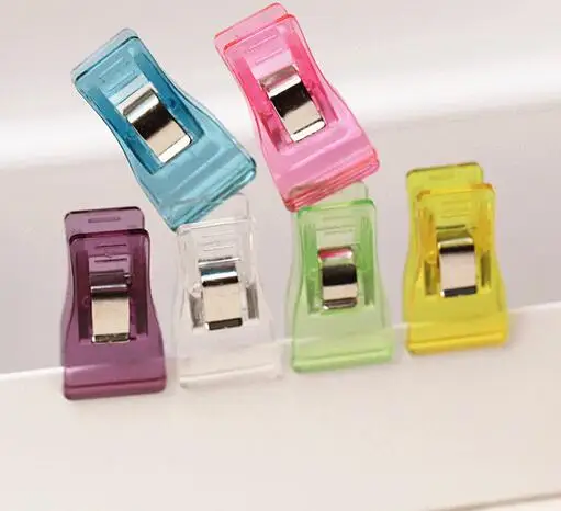 Лидер продаж 50 шт. красочные Пластик чудо зажимы для Пэчворка Швейные DIY Craft