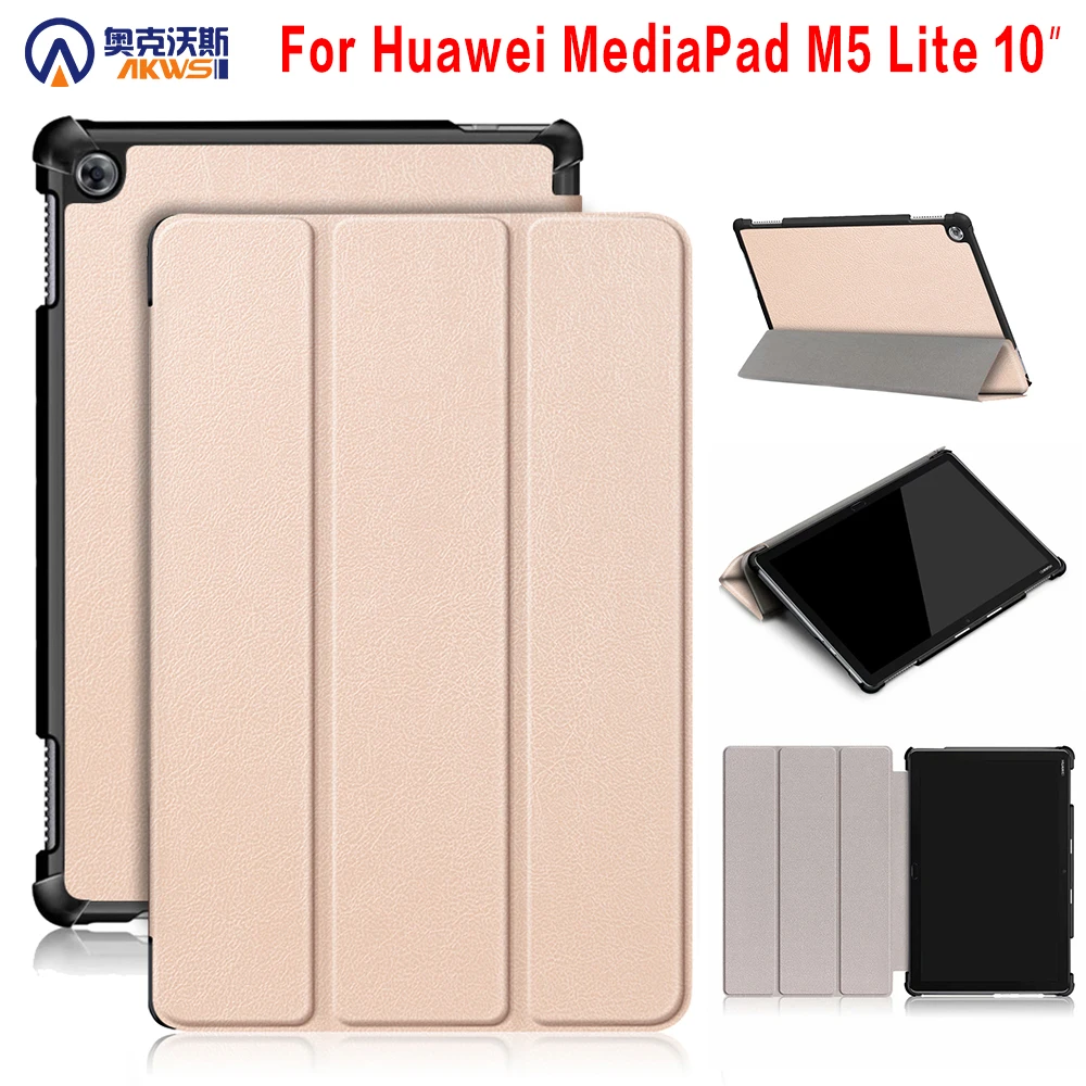 Защитный чехол для Huawei MediaPad M5 Lite 10 1 BAH2-L09/W19 DL-AL09 Tablet Магнитный из искусственной